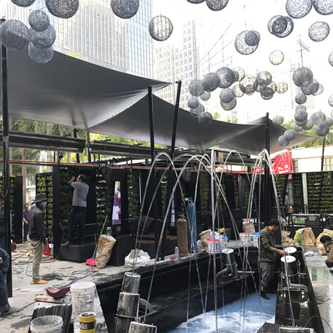 SY014 酒吧膜結(jié)構(gòu)雨棚 福田購物公園