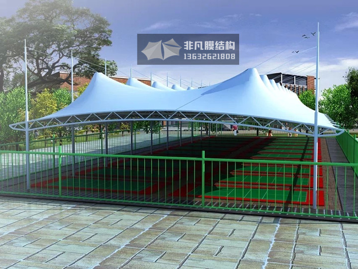 QC009 球場(chǎng)膜結(jié)構(gòu)雨棚