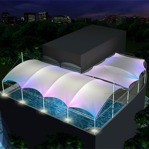 YC005 游泳池膜結構雨棚