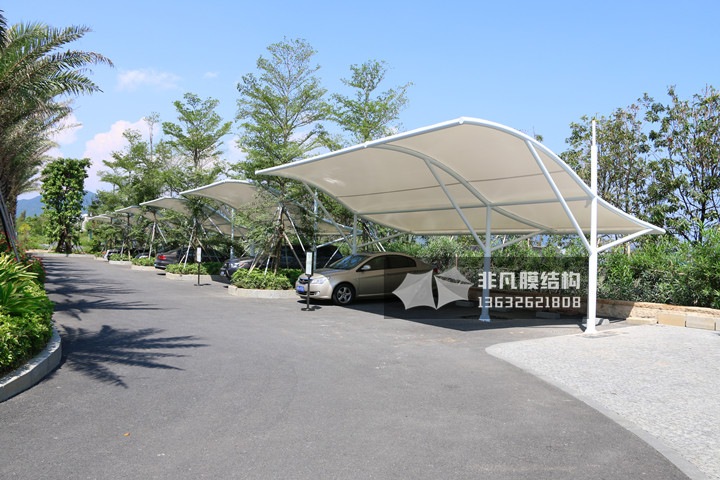 TC025 膜結(jié)構(gòu)停車棚 深圳大鵬龍岐灣