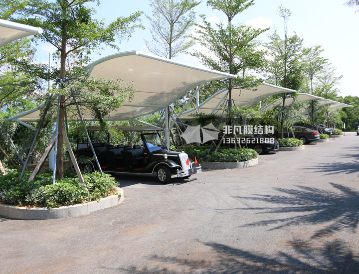 TC025 膜結(jié)構(gòu)停車棚 深圳大鵬龍岐灣