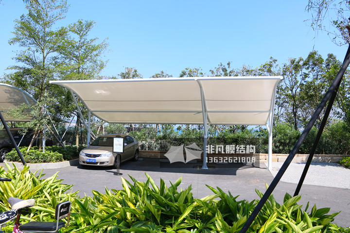 TC025 膜結(jié)構(gòu)停車棚 深圳大鵬龍岐灣