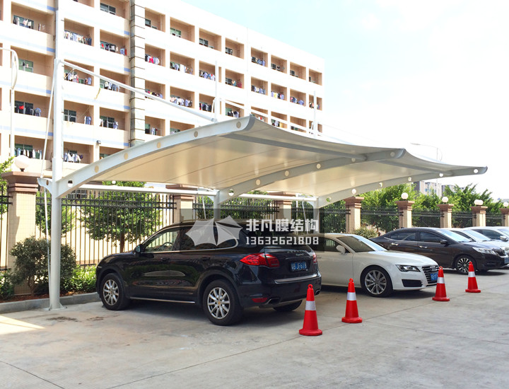 TC027 膜結(jié)構(gòu)停車棚 東莞塘廈工廠