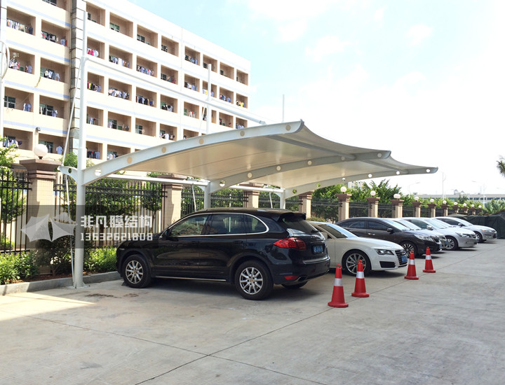 TC027 膜結(jié)構(gòu)停車棚 東莞塘廈工廠