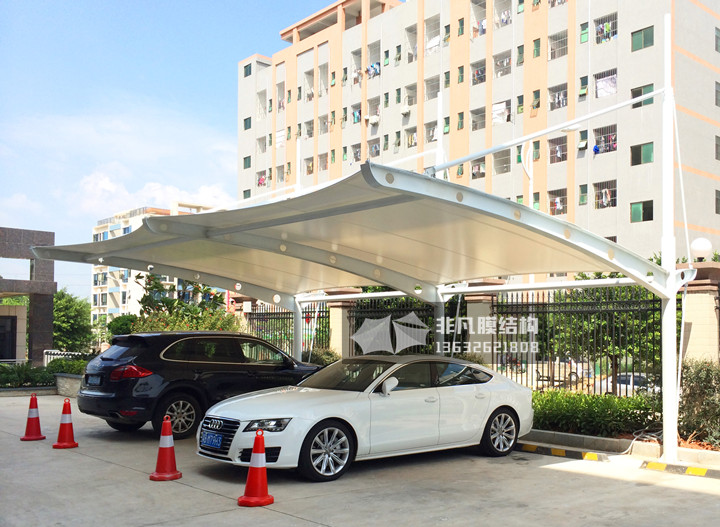 TC027 膜結(jié)構(gòu)停車棚 東莞塘廈工廠