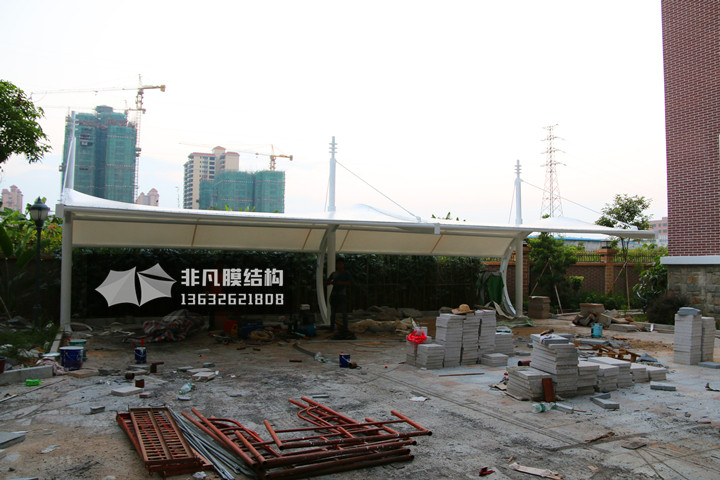 TC028 膜結構停車棚 惠州粵惠苑別墅