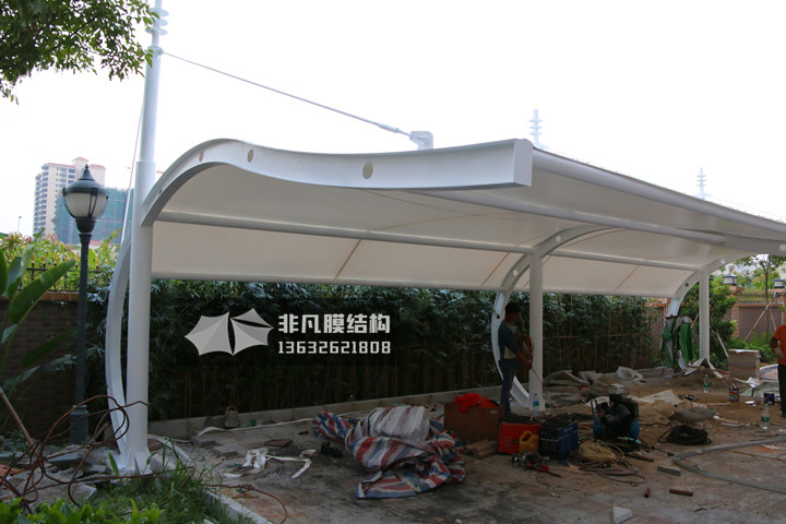 TC028 膜結構停車棚 惠州粵惠苑別墅