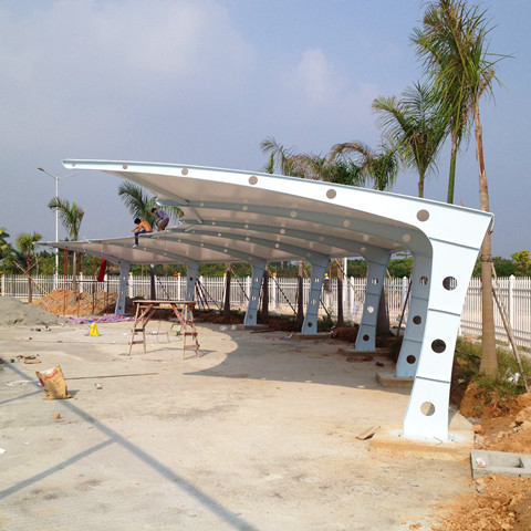 TC029 膜結(jié)構(gòu)停車棚 江門軌道交通工廠