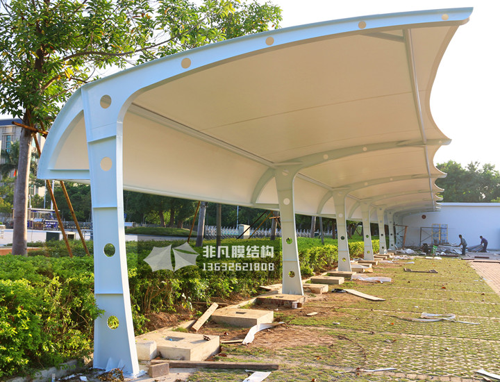 TC035 充電站膜結(jié)構(gòu)雨棚 深圳坪山體育館