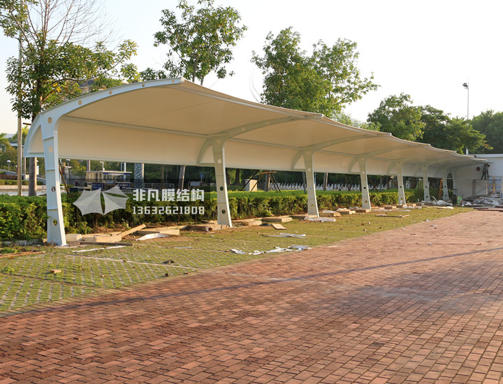 TC035 充電站膜結(jié)構(gòu)雨棚 深圳坪山體育館