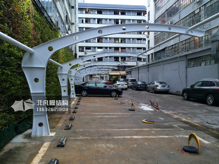 TC042 膜結(jié)構(gòu)停車棚 羅湖區(qū)新秀工業(yè)區(qū)