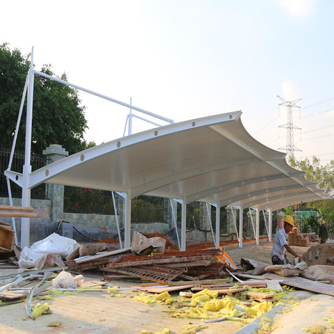 TC044 斜拉式膜結(jié)構(gòu)停車棚 中建二航局